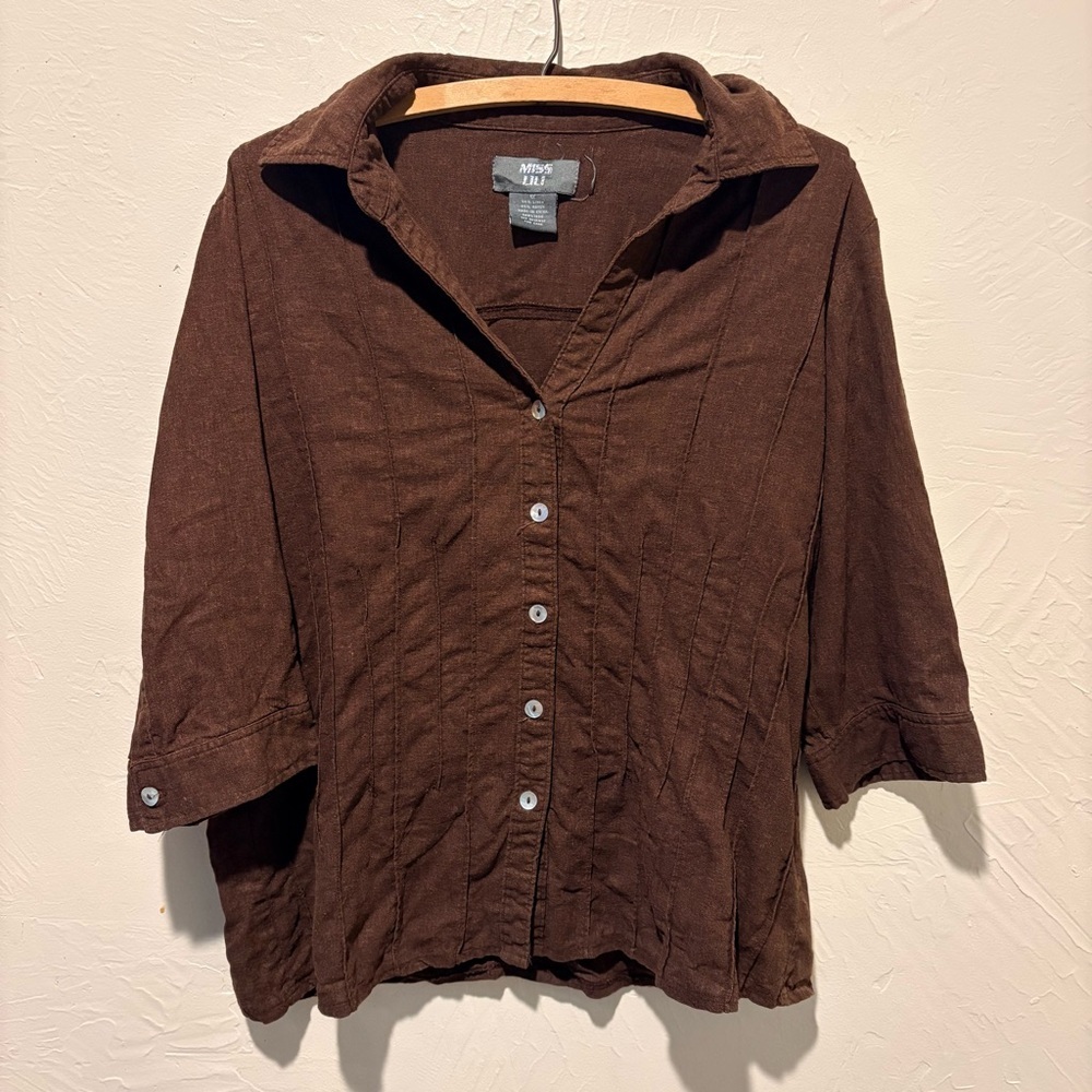 Miss Lili Linen Blend Blouse